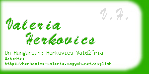 valeria herkovics business card